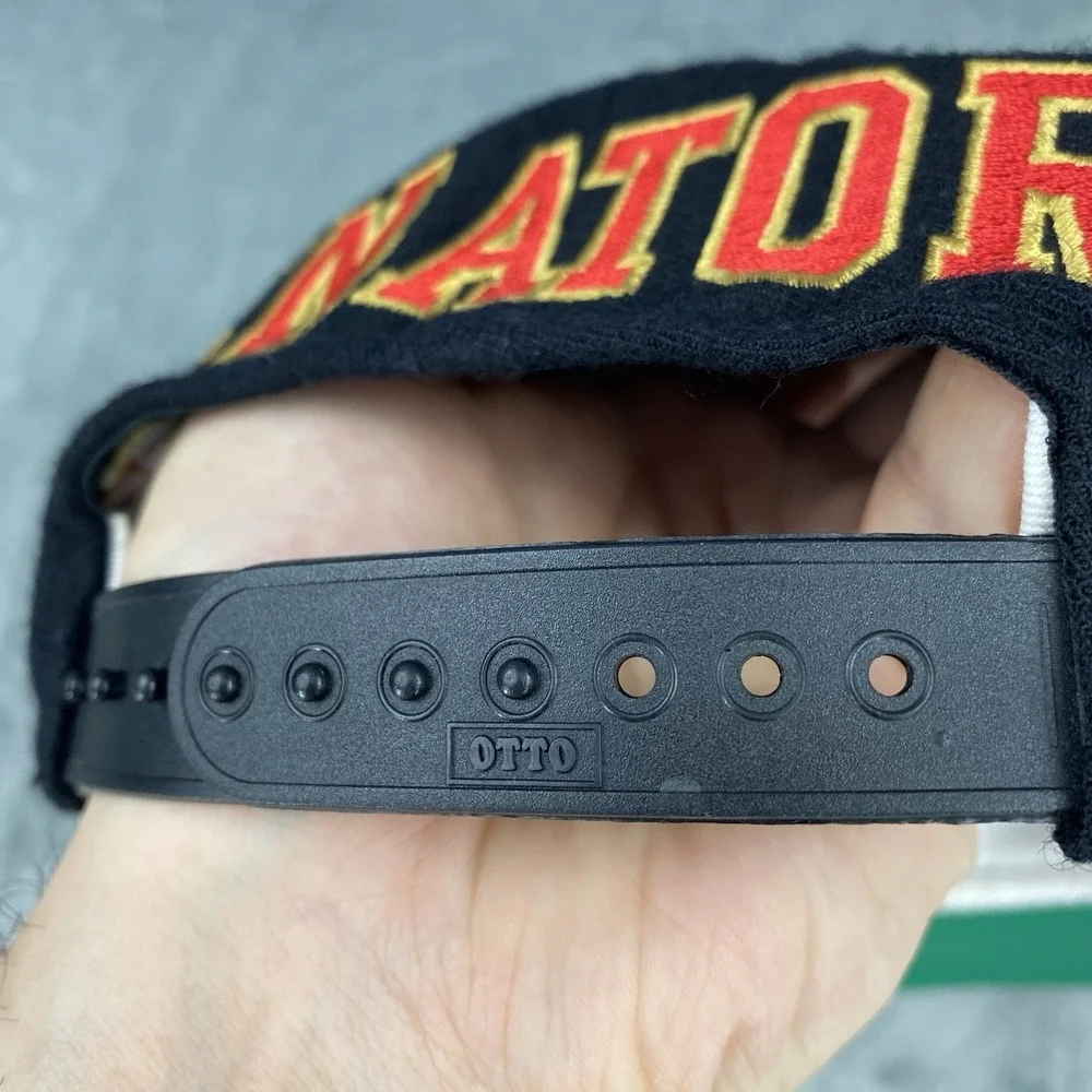 Vintage Ottawa Senators Hat Black Snapback‎ Blockhead Side Logo NHL Cap 90s